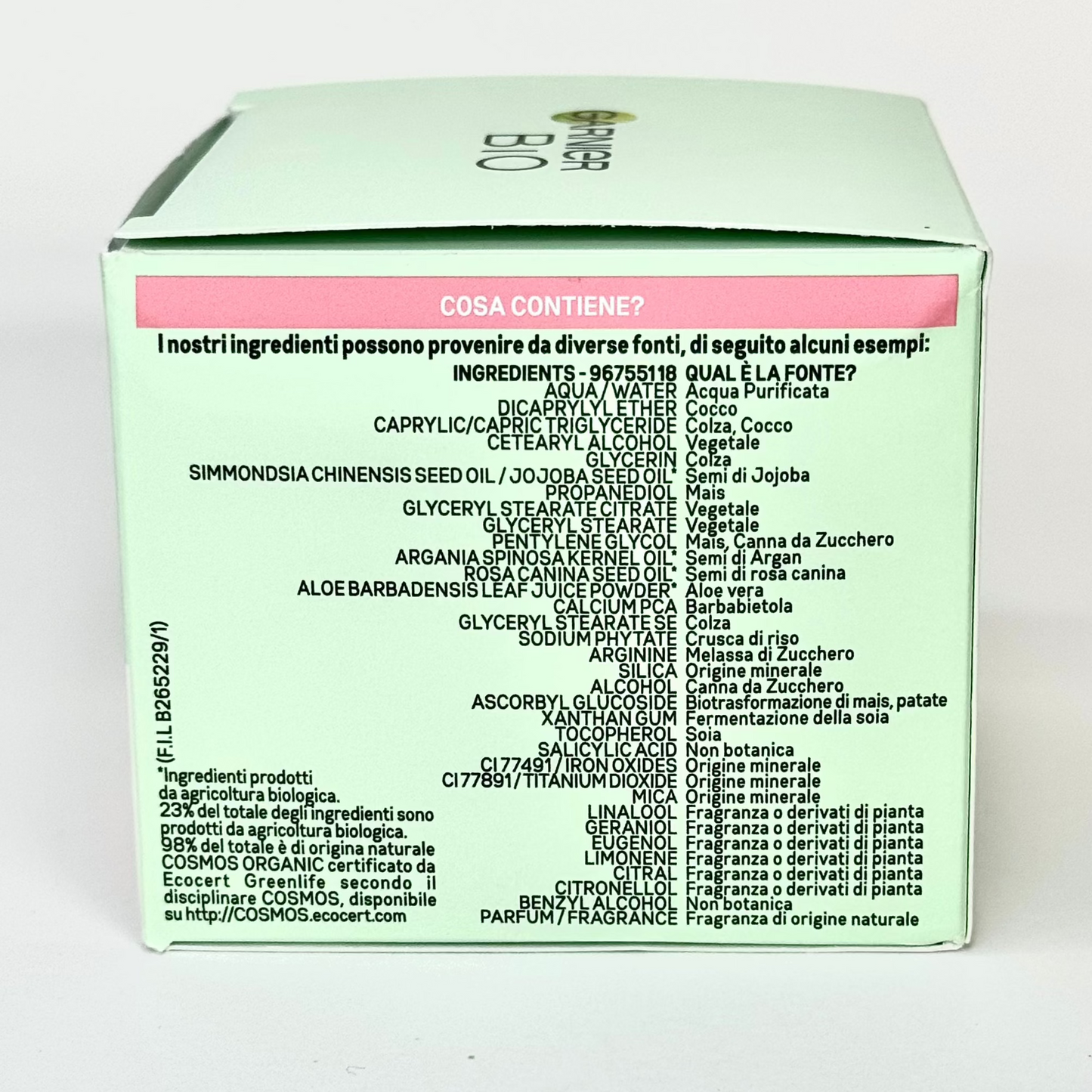 GARNIER Bio Rosy Glow, Crema Rosa Idratante 3-in-1, Azione Nutriente, Rassodante e Illuminante, Arricchita con Olio di Rosa Canina Bio e Vitamina C, Formula Vegana, 50 mL
