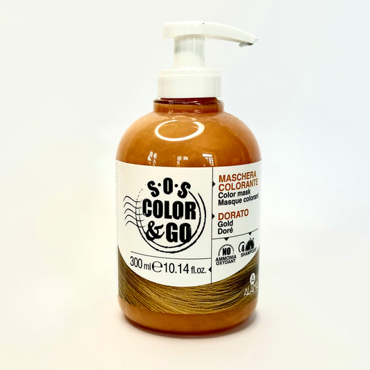 SOS Color & Go Maschera Colorante Dorato Effetto Colorazione Riflessante, 300ml