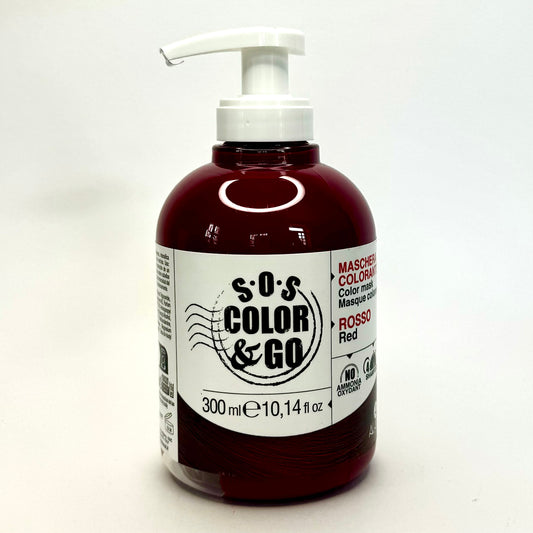 SOS Color & Go Maschera Colorante Rosso Effetto Colorazione Riflessante, 300ml