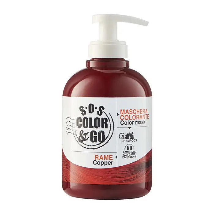 SOS Color & Go Maschera Colorante Rame Effetto Colorazione Riflessante, 300ml